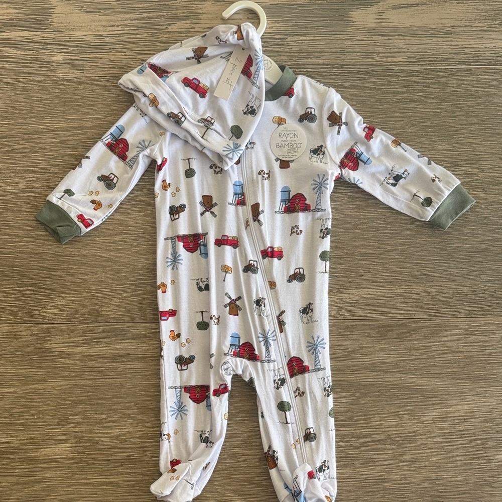 Milkberry Farm Print 2 Piece Set | 3-6M